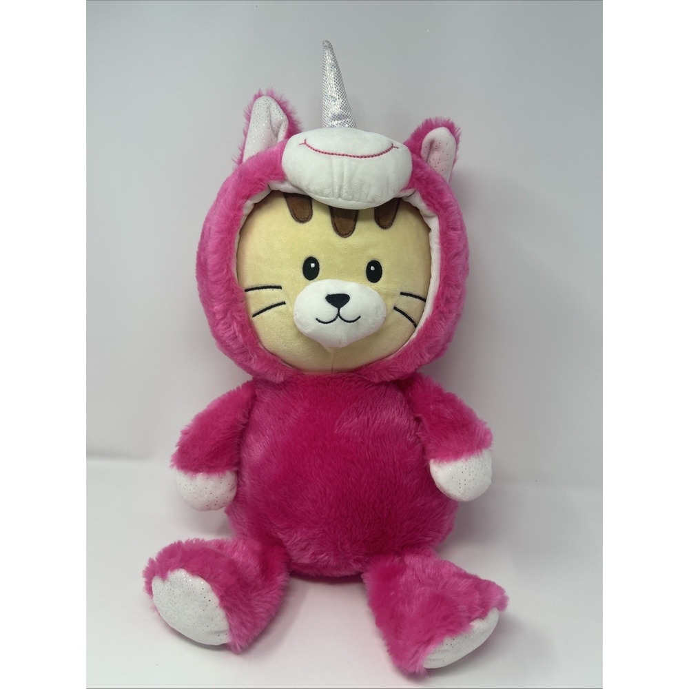 Spark Create Imagine Cat Plush In Pink Unicorn Costume 20" Stuffed Animal Kitten